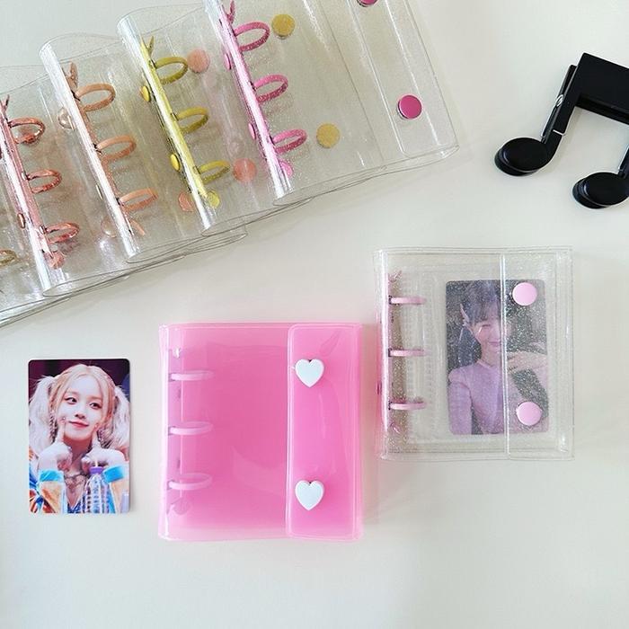 Binder Mini 3 Ring Journal Scrapbook Diary Binder Photocard Kpop Notebook