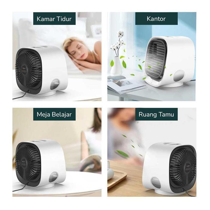 Diskon Ac Mini Portable Humidifier Untuk Kamar Dingin Pendingin Ruangan Led Kipas Pendingin Udara
