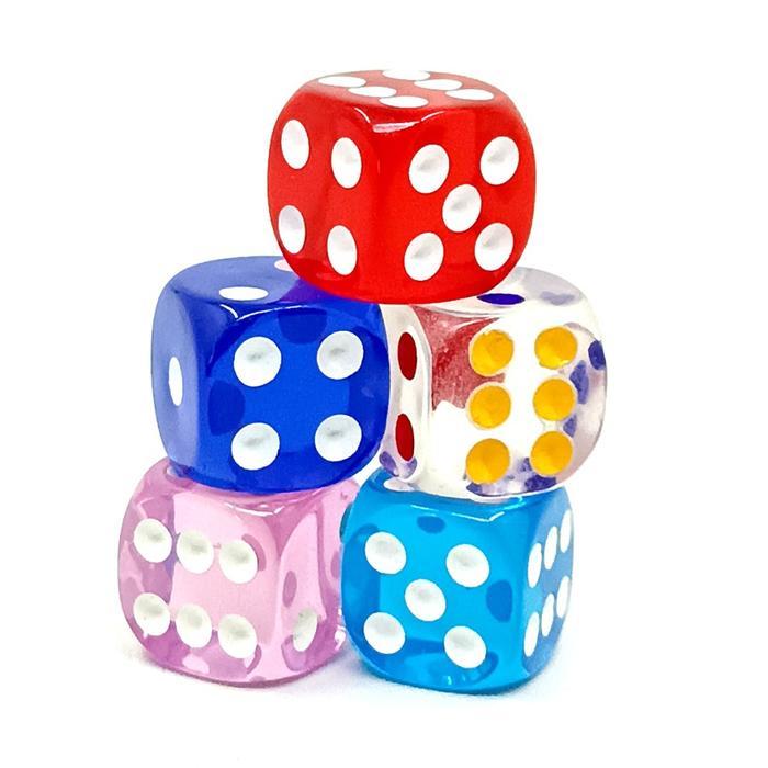 new Dadu 16mm 18mm 20mm 25mm Mainan Monopoli Ular Tangga Ludo