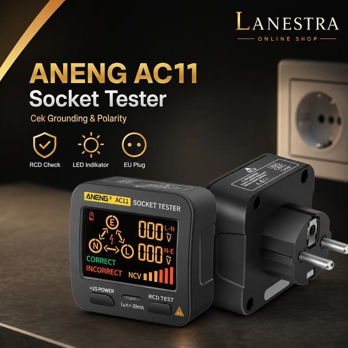 RELMARAMA Socket Tester Soket Listrik Stopkontak Tester Listrik Stop Kontak Smart Socket Tester