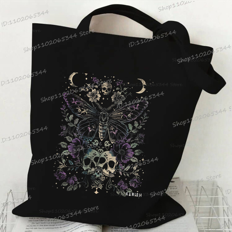 Vintage Butterfly Print Women Shoulder Bag Harajuku Mariposa Shopping Bags Female Fion anvas Handbag