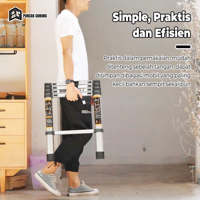 Flash Sale Tangga Lipat Aluminium Tangga Praktis Tangga Ukuran 1.1Meter 1.3Meter 1.4Meter 1.5Meter