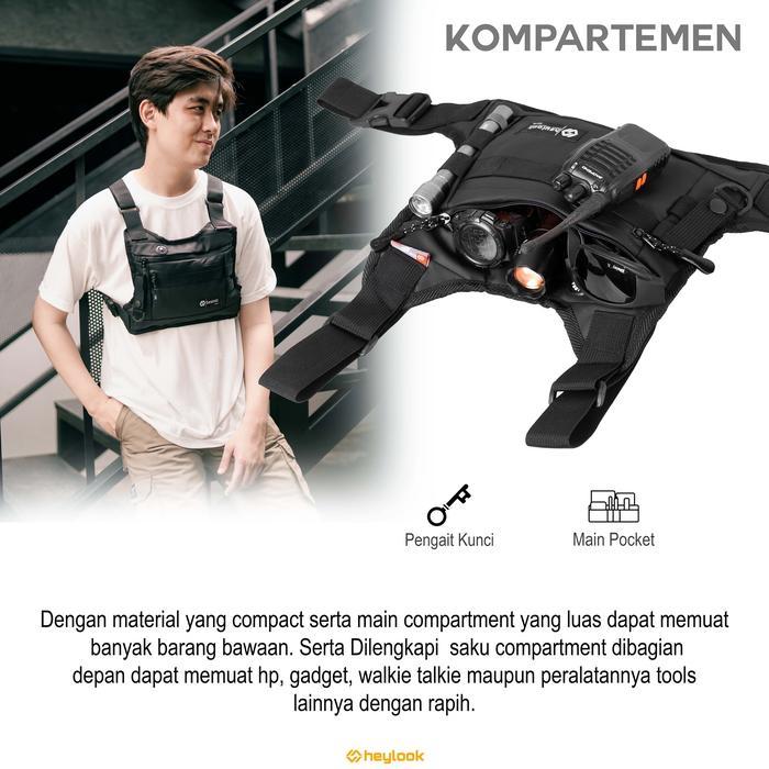 Tas Rompi Dada Chest Bag Tactical RBag Bodypack Outdoor Pria Cowok