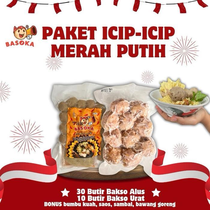 Baso frozen Khas Malang Urat jumbo + baso alus komplit bumbu kuah dikemas beku Food Instan