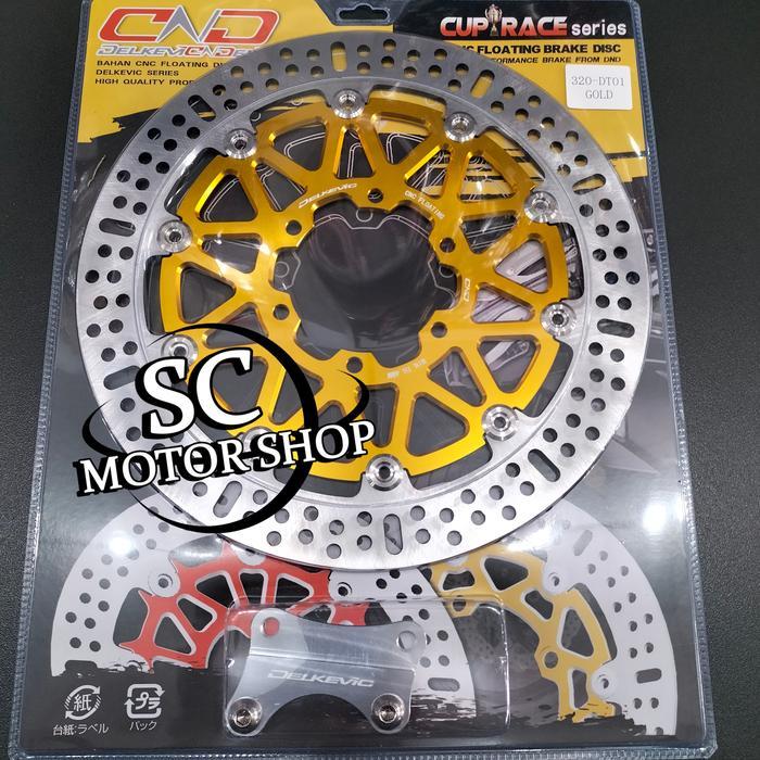 Piringan cakram depan DELKEVIC 320mm cnc floating scorpio