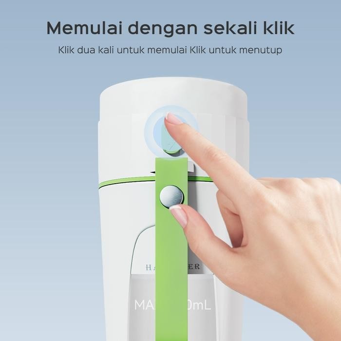 HAN RIVER Blender Portable 340ML Mini Juice kaca Blender 8 Pisau Juicer Portable Usb Pembuat Jus