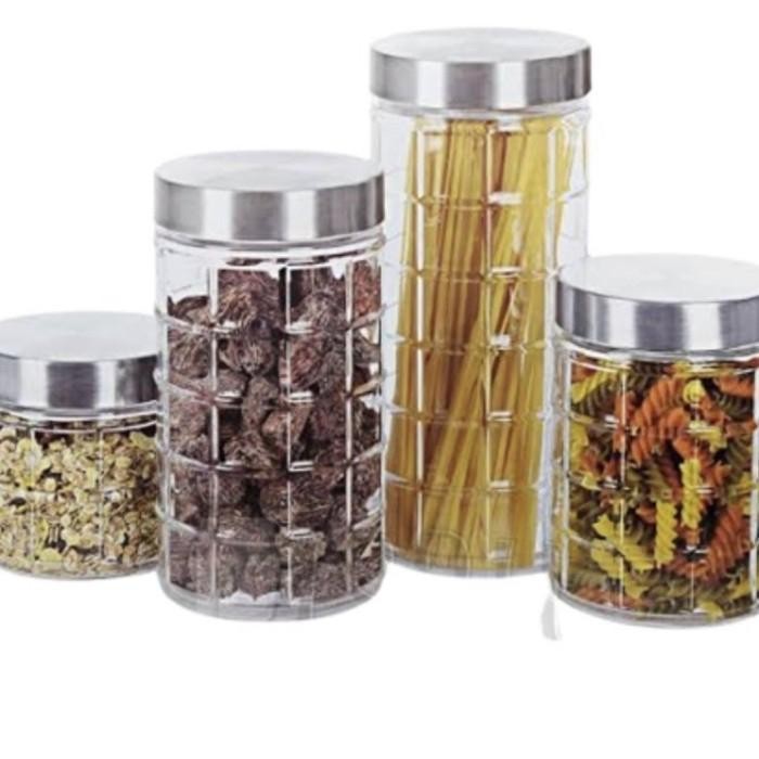 Toples kaca canister set - Toples kue lebaran - Toples kacang