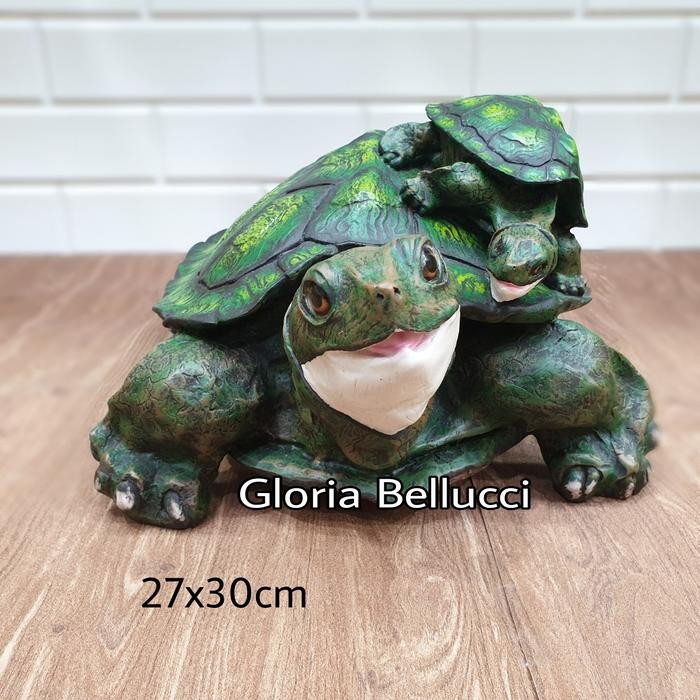 Ready patung pajangan kura2 brazil kura kura turtle jumbo taman kolam