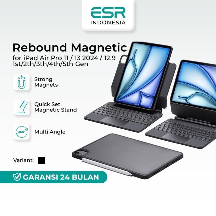 Esr Rebound Magnetic Keyboard Case 360 Ipad Air Pro 11 13 2024 12.9 10.9 1St/2Th/3Th/4Th/5Th Gen