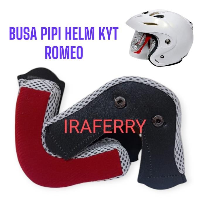 ORIGINAL busa pipi helm kyt romeo kancing klip besi READY STOCK