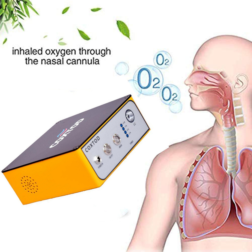 Mini Oxygen Concentrator Generator 8 Hours Battery Use Oxygen