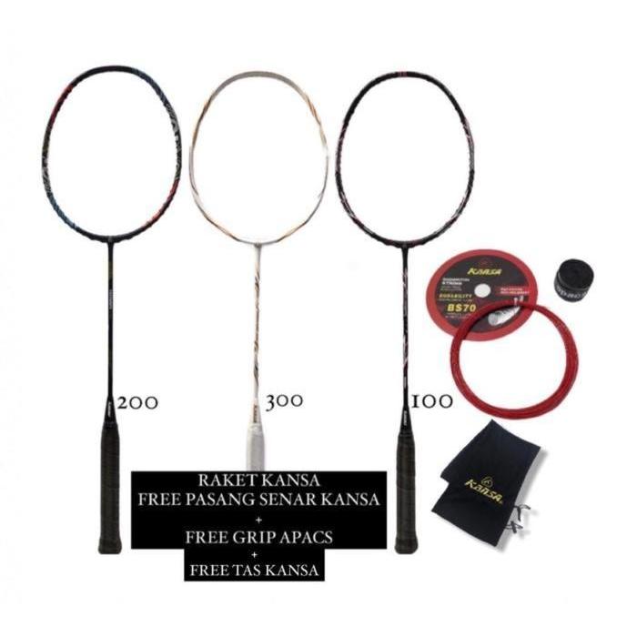 Raket badminton kansa tornado 100 200 300 bisa request tarikan