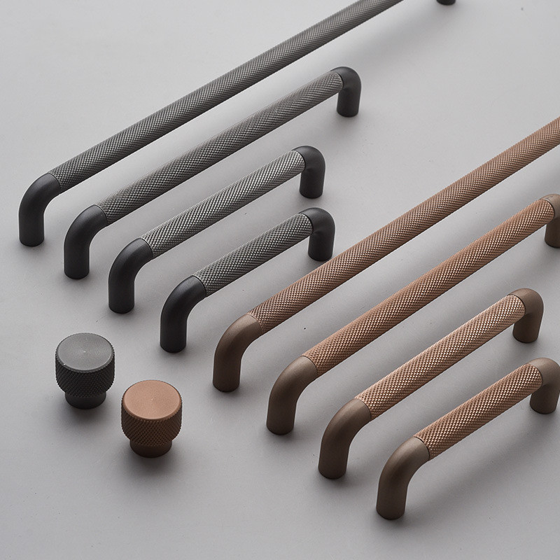 Ican Industrial Style Kitchen Drawer Cabinet Knurled Knobs Handles For Furniture European Wardrobe