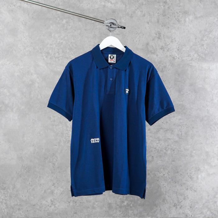 Polo AAPE NOW PATCH POCKET EMBROIDERY NAVY POLO 100% ORIGINAL