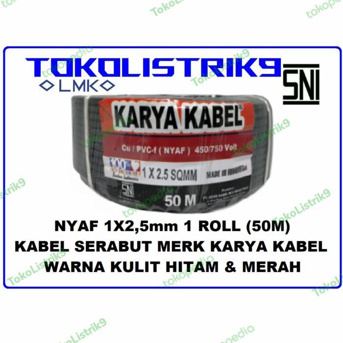 Kabel Serabut NYAF 2,5mm 50meter Merk Karya Kabel