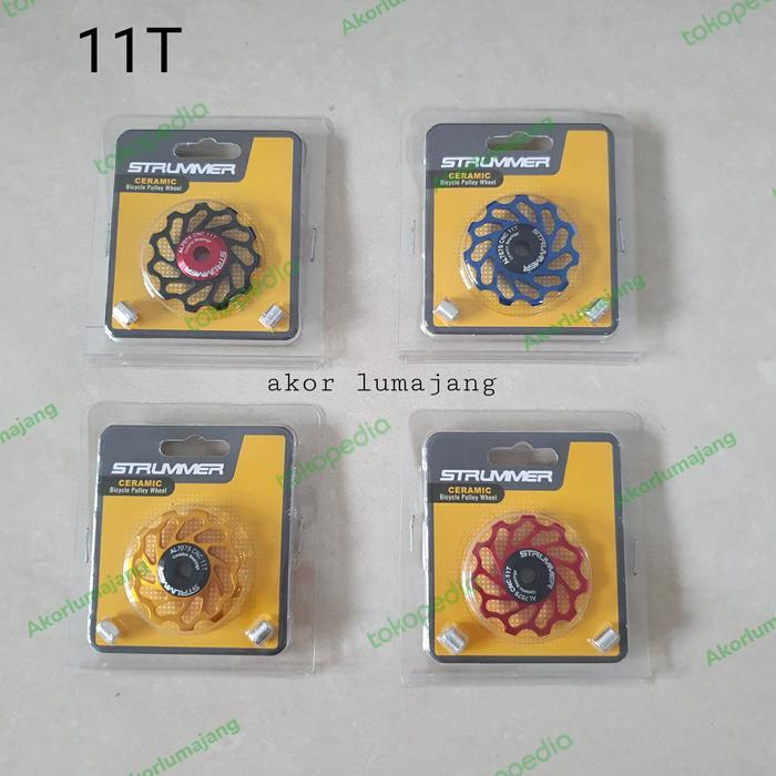 Pulley Rd 11T Bearing Ceramic Strummer Sepeda Mtb Roadbike Seli Lipat