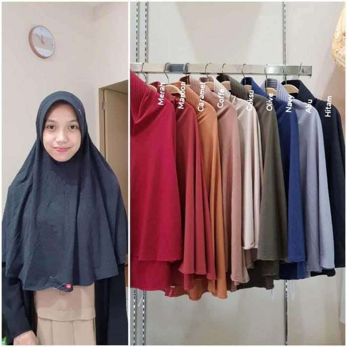 Bergo Riri Hijab Instan Bahan Kaos Terbaru Bergo Dauky Adem Nyaman