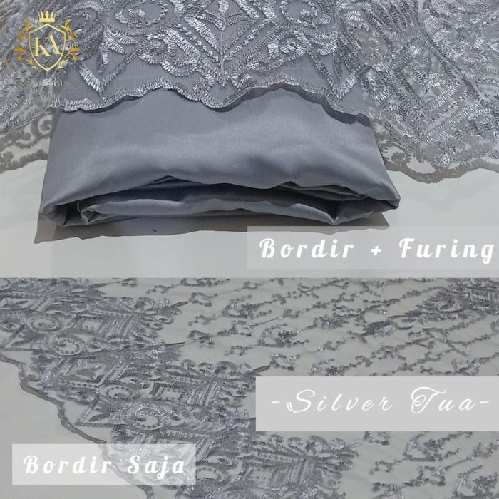 HEMAT Tille Bordir sapto Motif Sumba Bahan kebaya Gaun Dress Mewah Terlaris