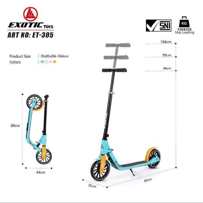 SCOOTER SKUTER ANAK DEWASA RODA 2 OTOPED EXOTIC HB305