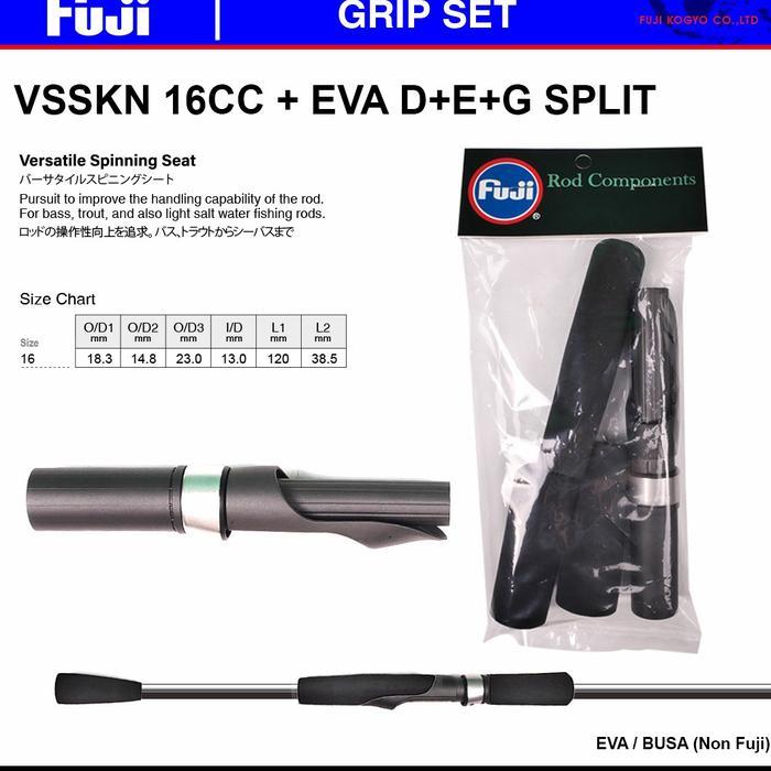 reelseat joran dudukan reel fuji set dengan busa original