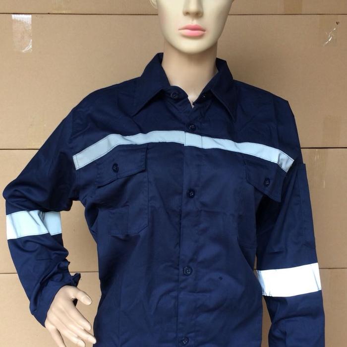 Seragam Safety Baju Celana Terpisah Lengan Panjang Berikut Bordir