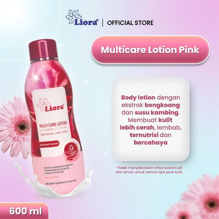 i0cc- Liora Whitening Body Lotion Pink - 600Ml Handbody Pencerah Kulit Kering Dan Kusam