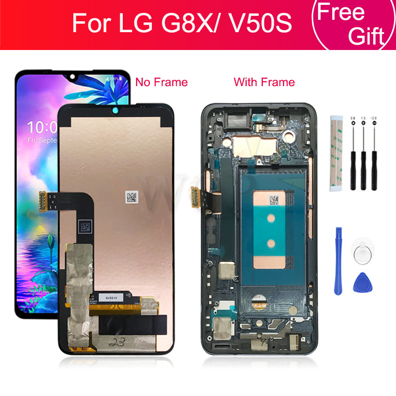 For LG G8X ThinQ LCD Display Touch Screen Digitizer Assembly With Frame Display For LG V50S LCD LLMG