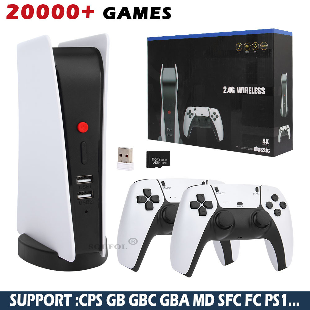 BELI SEKARANG M5 Video Game Console Double Wireless Controller for PS1/FC/GBA Retro Game Console Bui