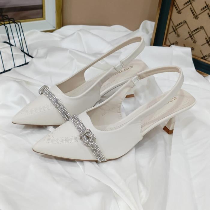 Terhemat Canmore By Collibry - Sepatu Wanita High Hils Tali Hak 7 Cm Hak Tinggi (5-8 Cm) Hak Tinggi