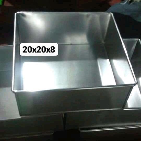 cetakan kue bolu persegi kotak uk 20x20x8
