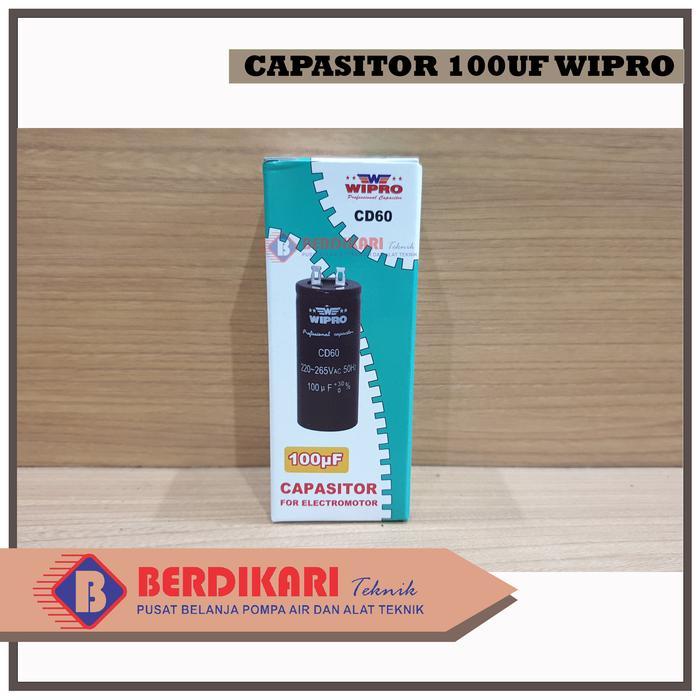 Kapasitor / Capasitor Bulat Electro Motor Listrik Dinamo Wipro 100Uf