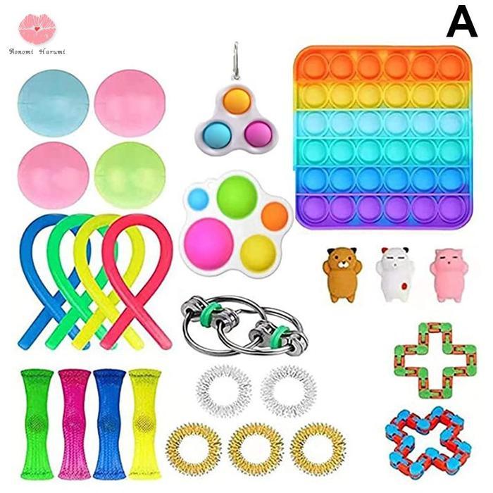 21/25Pcs Fidget Toy Set Sensory Fidget Toys Pack Fidget Toys Fidget