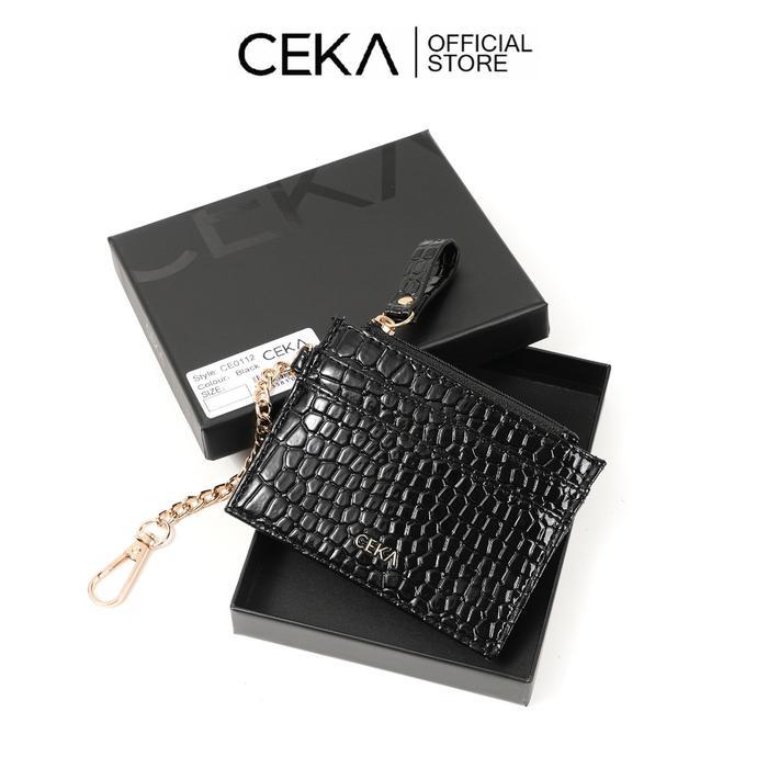 Eiger - [New] Dompet Wanita Kecil Velia Card Holder Kartu Mini Kulit Croco Card Holder Premium