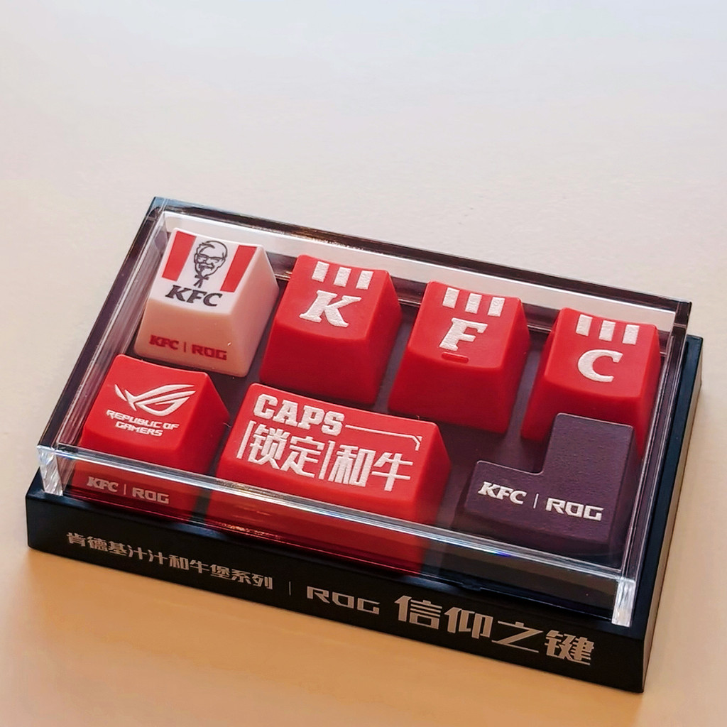 Original Kfc Theme Keycaps Customized Mechanical Keyboard Keycaps ROG Gaming Collaboration Diy Model