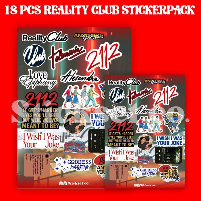 18 PCS REALITY CLUB STICKER PACK ANTI AIR Stiker Paper