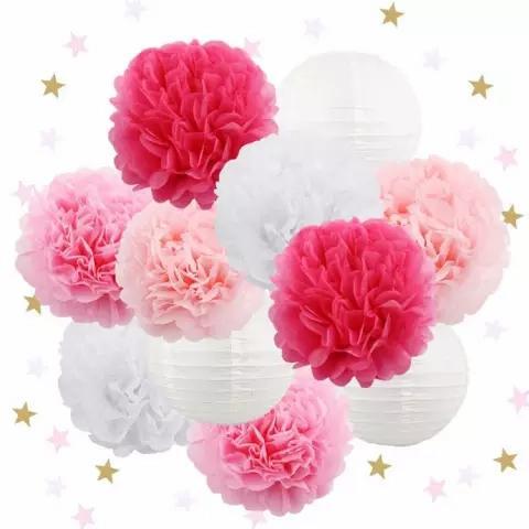 Tissue pompom kertas 25 cm / Bunga Kertas / Pompom