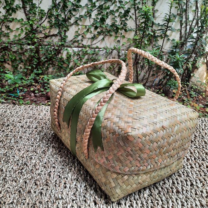 Tas Purun / Keranjang Anyaman Purun / Tas Hampers Purun E28
