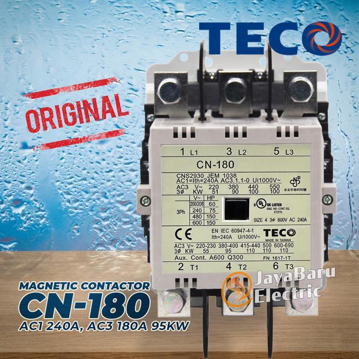 TECO KONTAKTOR CONTACTOR CN-180 CN180 110V 220V 380V