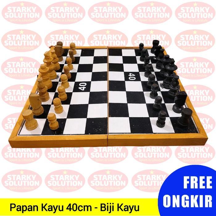 Terlaris Catur Set KARPOV Biji Kayu Chess Board Papan Kayu SALE
