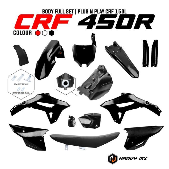 HARVYMX Body Set CRF 450 R Pnp CRF 150L - Hitam