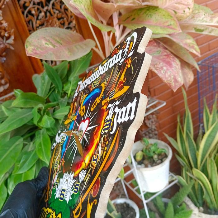 TERBARU FIGORA JAM DINDING PSHT SH TERATE PUSAT MADIUN PAJANGAN UKIR KAYU WALL DECOR KAMAR RUANG