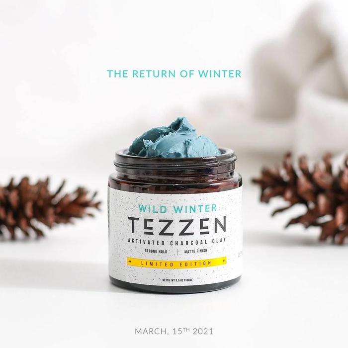 Tezzen Pomade Wild Winter Clay Limited Edition Activated Charcoal