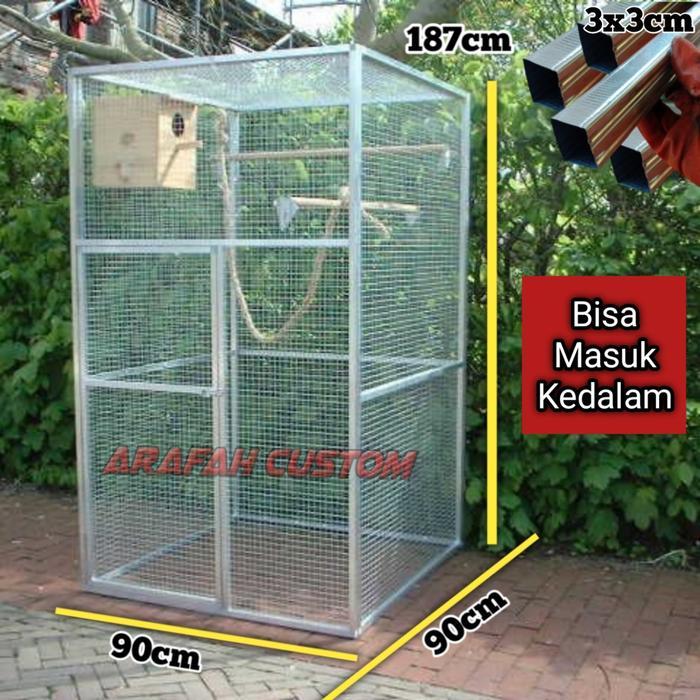 ASLI Sangkar kandang ternak koloni semi Aviary minimalis custom burung lovebird kenari murai kolibri