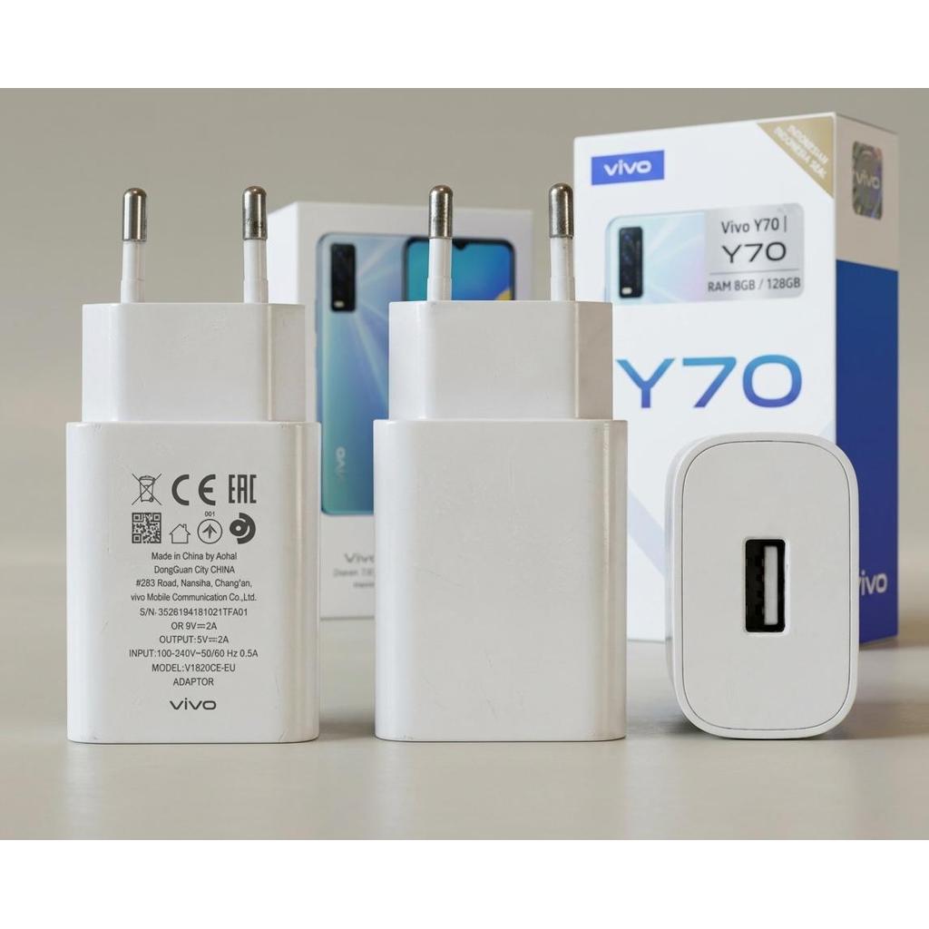 Charger Copotan Vivo V1820C-EU Ori Bekas Fast Charging 18W 9V 2A Untuk Vivo Y70