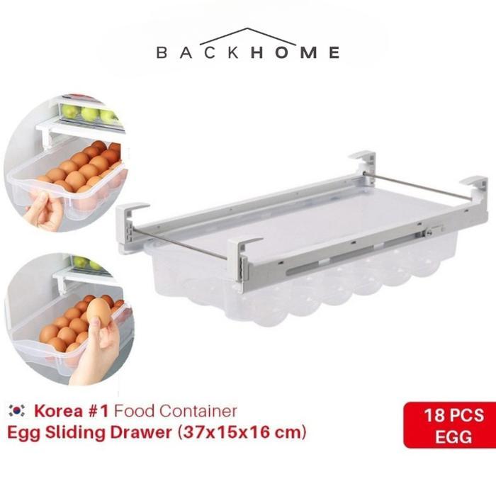 Silicook Egg Sliding Drawer - Tempat Telur 18 Pcs Egg Organizer
