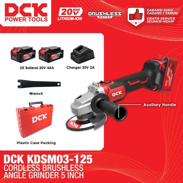 DCK KDSM03-125 Cordless Brushless Angle Grinder 5"DCK Cordless Brushless Angle Grinder 5" / Mesin