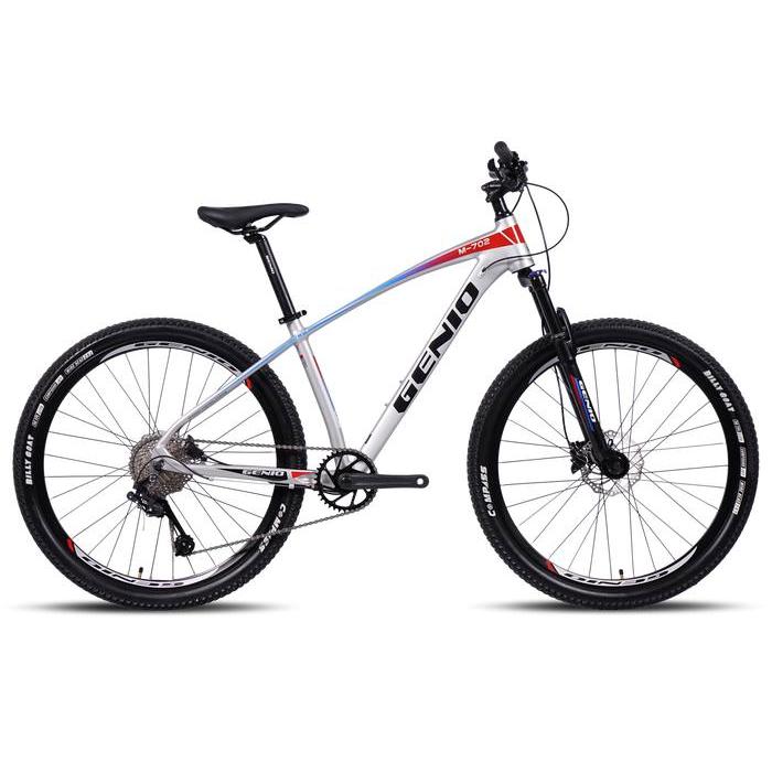 Sepeda Gunung MTB Genio M702 27,5 inch 10 speed United Garansi SNI - Silver Black