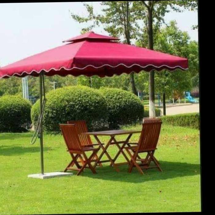 Payung Minimalis Tenda Payung Gantung,Payung Taman,Cafe, Shower Kotak,Kaki Besi Silang Payung