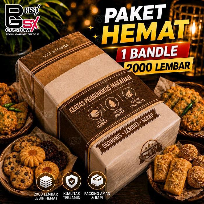 Promo Kertas Exclusive Brown Kertas Bungkus Makanan Premium Paper 1 Bundle Manis Original