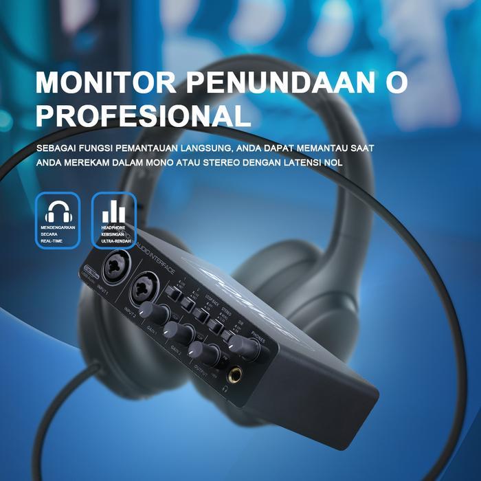 Flash Sale Bomge U202 Audio Interface Soundcard Usb Dengan Mikrofon Preamplifier Port Xlr/Tsr/Ts,